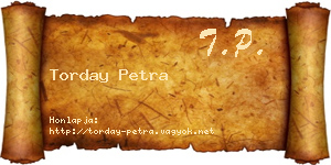 Torday Petra névjegykártya